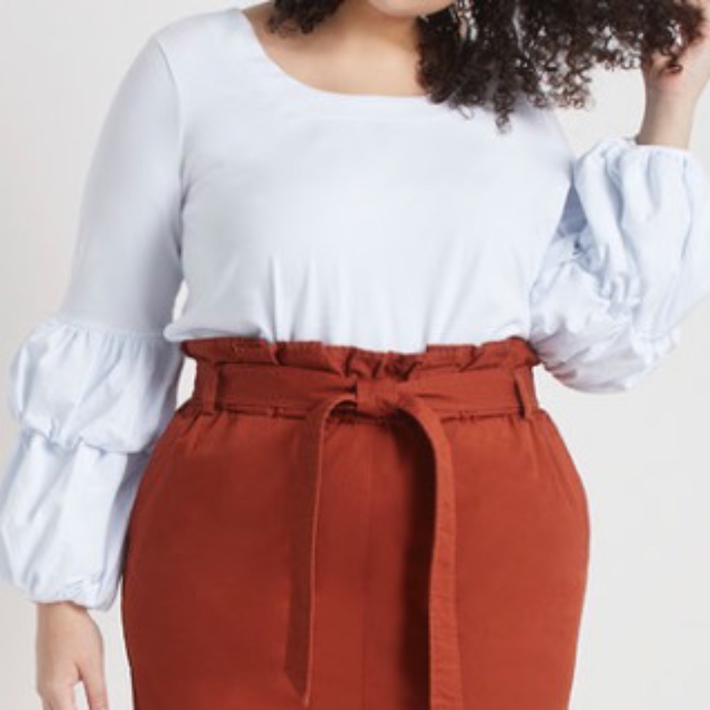 Tiered Puff Sleeve Top- Eloquii